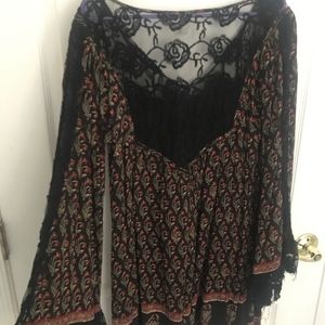 Free People Boho Lace Tunic
